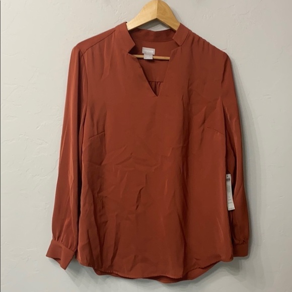 Chicos pullover top.Notch detail neck.NWT - Picture 1 of 10